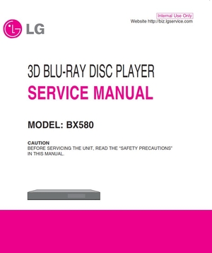 LG BX580 3D Blu Ray Player Service Repair Manual 