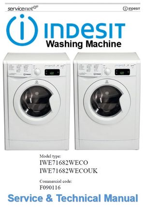 Indesit IWE 71682W ECO UK Washing Machine Service Manual 