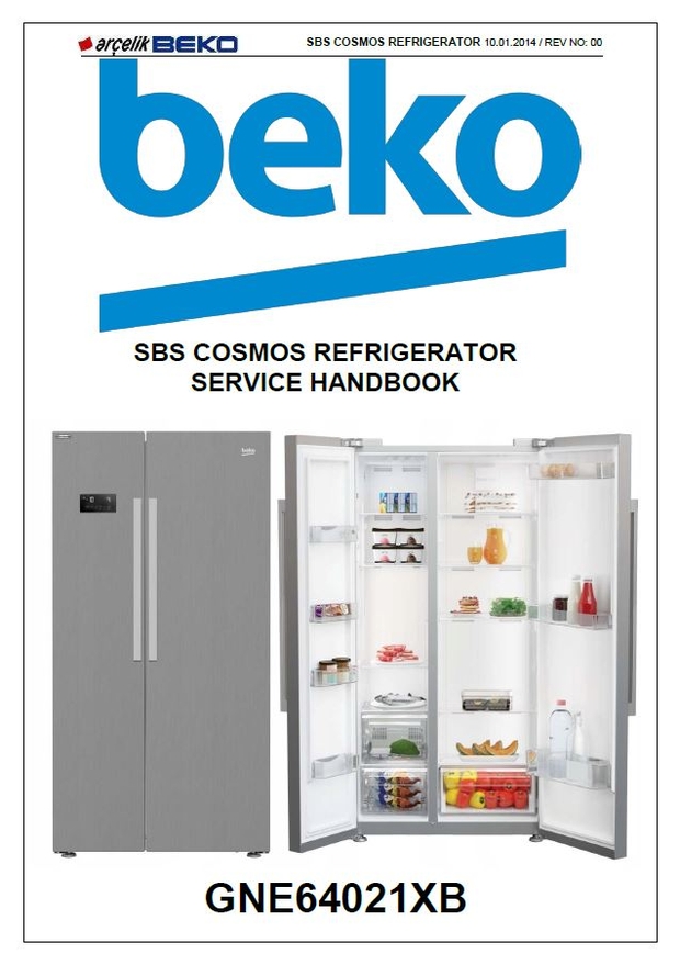 Beko GNE64021XB Refrigerator Service Manual
