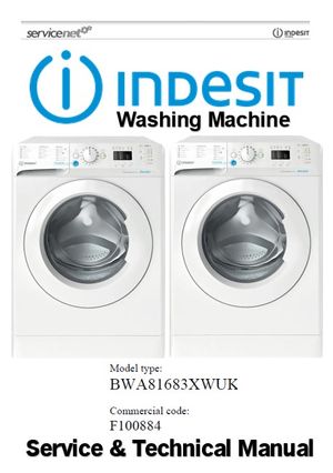 Indesit BWA 81683X W UK Washing Machine Service Manual 