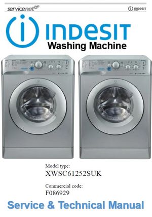 Indesit XWSC 61252 S UK Washing Machine Service Manual 