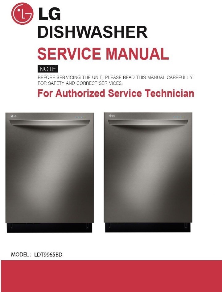 LG LDT9965BD Dishwasher Service Repair Manual