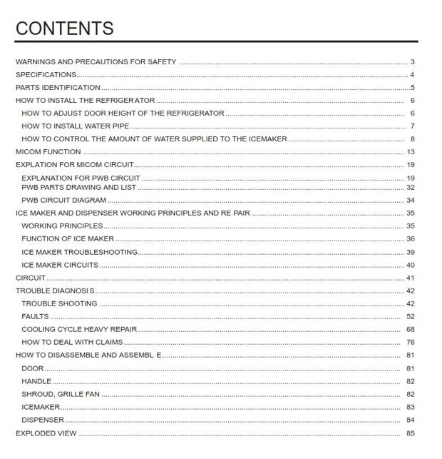LG GC L197HFS Refrigerator Service Manual Repair Guide