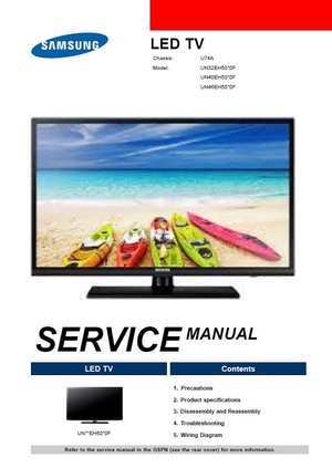 Samsung UN32EH5050F UN40EH5050F UN46EH5050F LED TV Service Manual