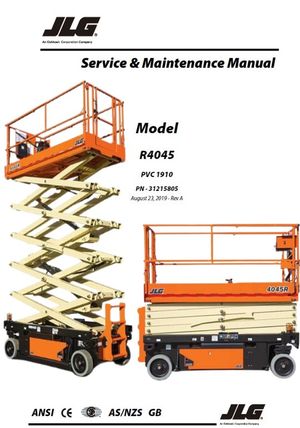 JLG R4045 Scissor Lift Service Manual – Complete Set