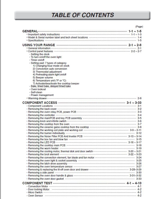LG LSE4617ST Oven Range Service Manual and Technicians Guide