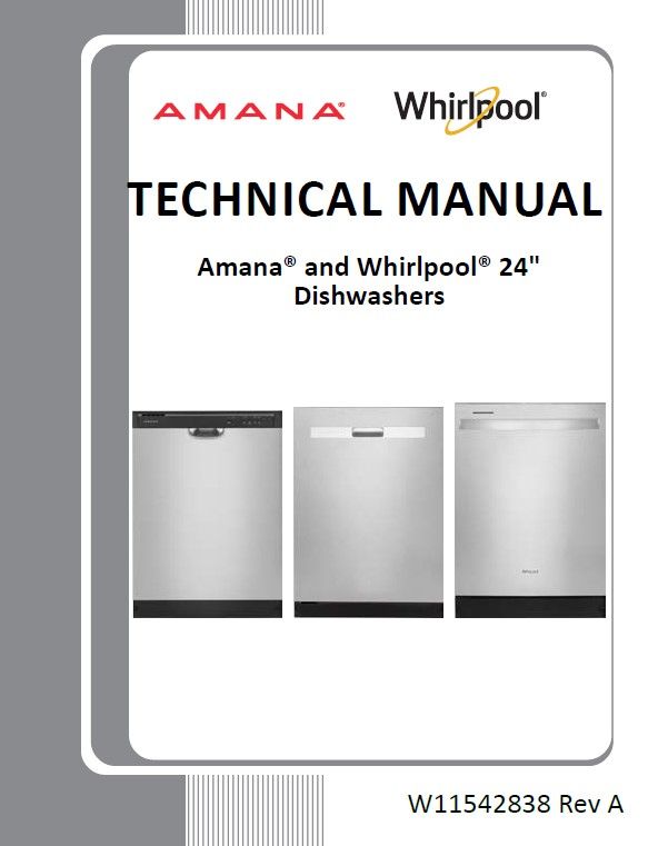 Amana ADB1400AMS ADB1400AMW ADB1400AMB Dishwasher Service Manual