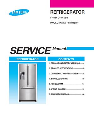 Samsung RF323TEDBSR RF323TEDBBC RF323TEDBWW Refrigerator Service Manual