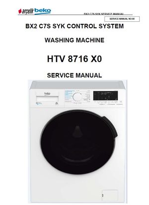 Beko HTV 8716 X0 Washing Machine Service Manual