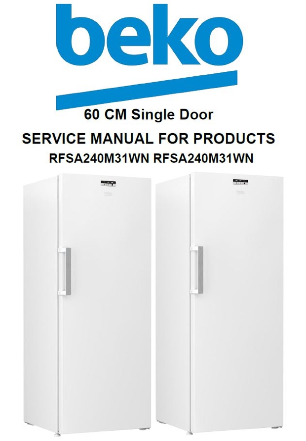 Beko RFSA240M31WN RFSA240M31WN Freezer Service Manual