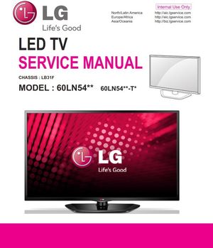 LG 60LN5400-TA LED TV Service Manual + Schematic Diagrams