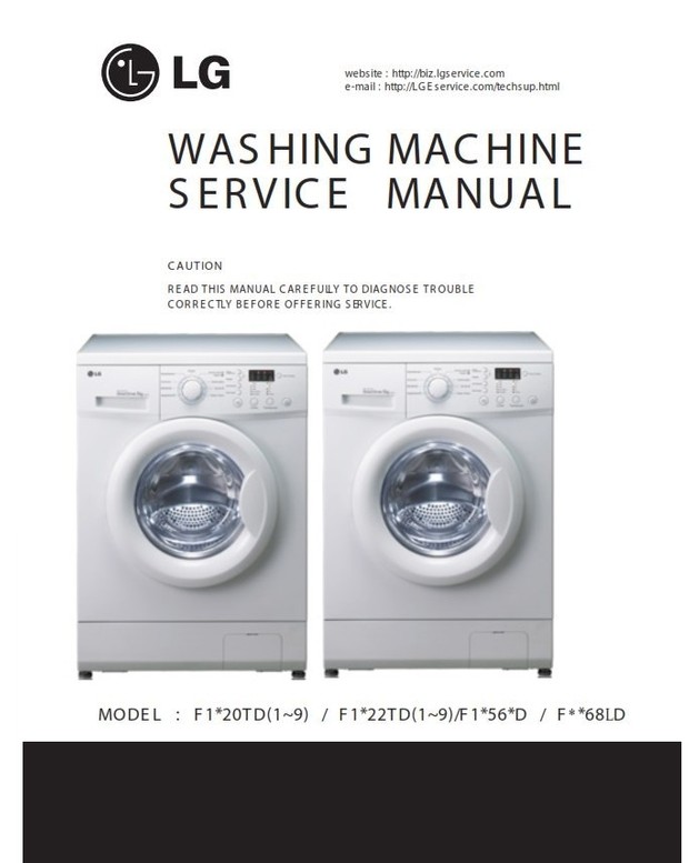 LG F1068LD Washing Machine Service Manual and Repair Guide