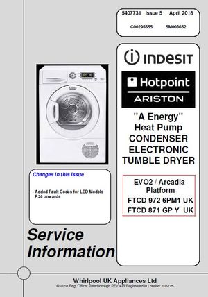 Hotpoint FTCD 972 6PM1 UK FTCD 871 GP Y  UK Dryer Service Manual