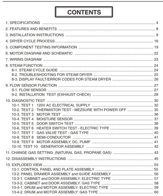 LG DLEX3070 DLEX3070V DLEX3070W DLEX3070R Dryer Service Manual