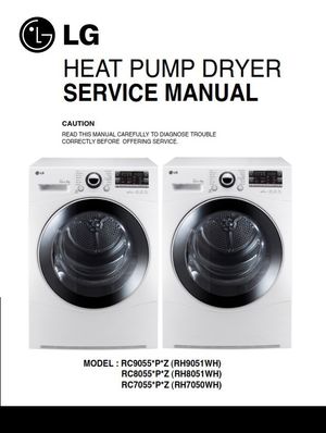 LG RC8055AP3Z RC9055AP3Z RC7055AP3 Heat Pump Tumble Dryer Service Manual