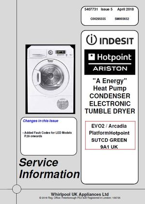 Hotpoint SUTCD GREEN 9A1 UK  Dryer Service Manual