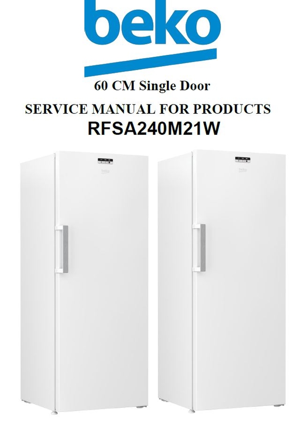 Beko RFSA240M21W Freezer Service Manual