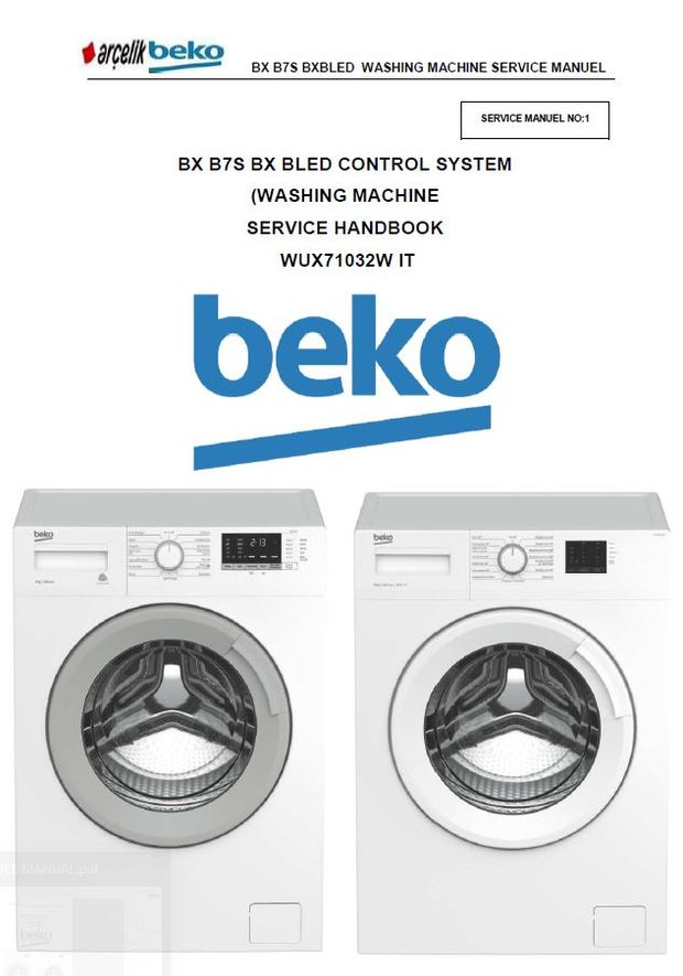 Beko WUX71032W IT Washing Machine Service Manual