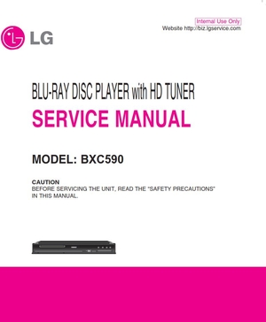 LG BXC590 Blu Ray Player Service Repair Manual 