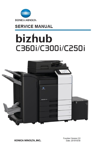 Konica Minolta BizHub C250i C300i C360i Printer Service Manual