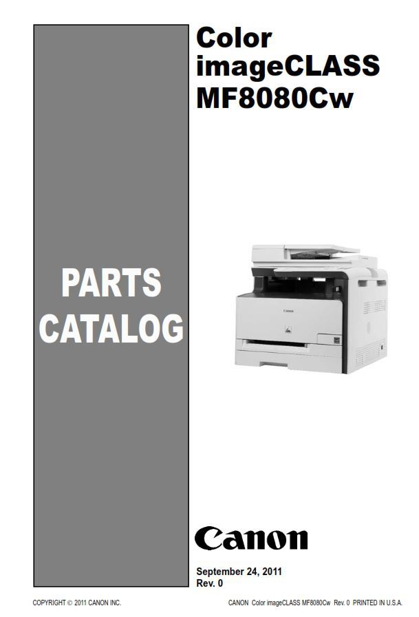 Canon imageCLASS/i-SENSYS/Satera MF8080Cw MF8040Cn MF8010Cn MF8380Cdw Service Manual