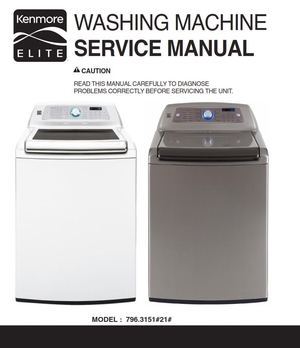 Kenmore Elite 31513 31512 Washer Service Manual and Repair Guide