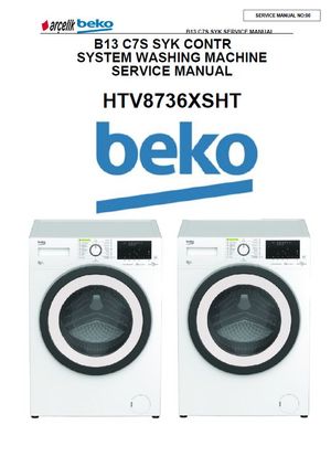 Beko HTV 8736 XSHT HTV8736XSHT Washing Machine Service Manual