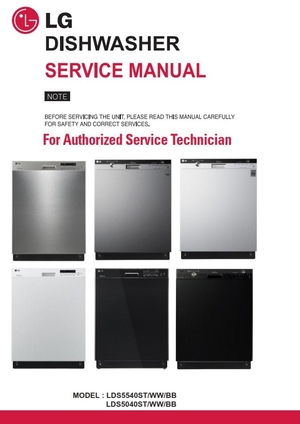 LG LDS5540 LD5040 Dishwasher Service Manual