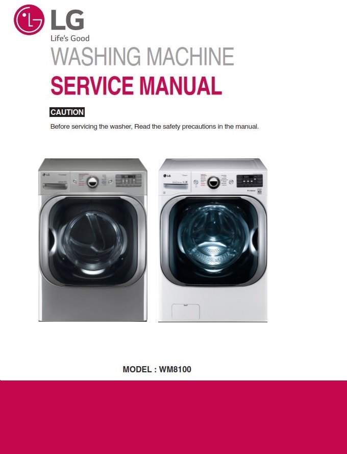 LG WM8100HVA WM8100HWA Washer Service Manual and Repai