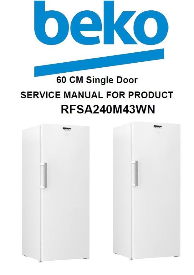 Beko RFSA240M43WN Freezer Service Manual