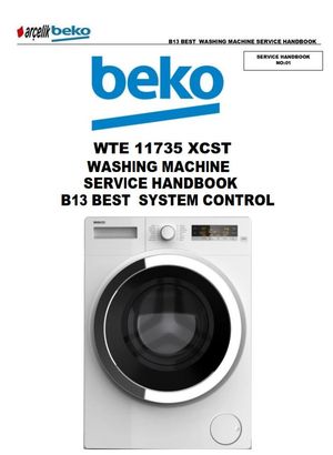 Beko WTE 11735 XCST Washing Machine Service Manual