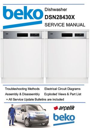 Beko DSN28430X Dishwasher Service Manual
