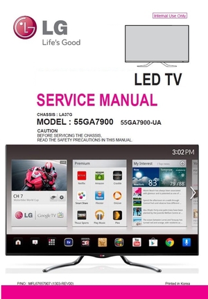 LG 55GA7900 UA 3D LED TV Service Manual and Repair Guide