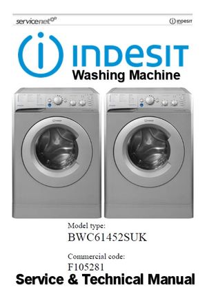 Indesit BWC 61452 S UK Washing Machine Service Manual 