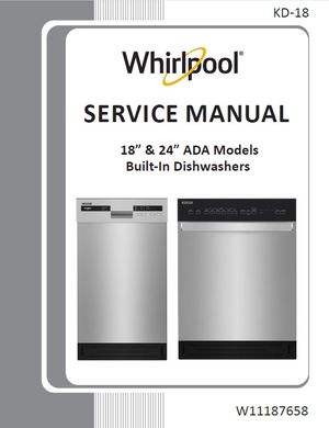 Whirlpool WDF550SAHS WDF550SAHW WDF550SAHB dishwasher Service Manual