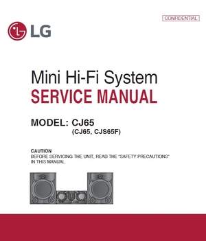 LG CJ65 CJ65F Hi Fi System Service Manual