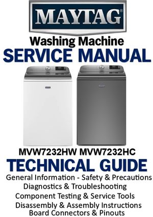 Maytag MVW7232HW MVW7232HC Top Load Washer Service Manual
