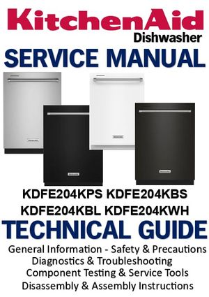 KitchenAid KDTE204KBS KDTE204KWH Dishwasher Service Manual