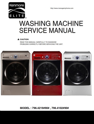 Kenmore Elite 41022 41028 41029 42198 42192 Washer Service Manual and Repair Guide