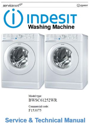 Indesit BWSC 61252 W Washing Machine Service Manual 