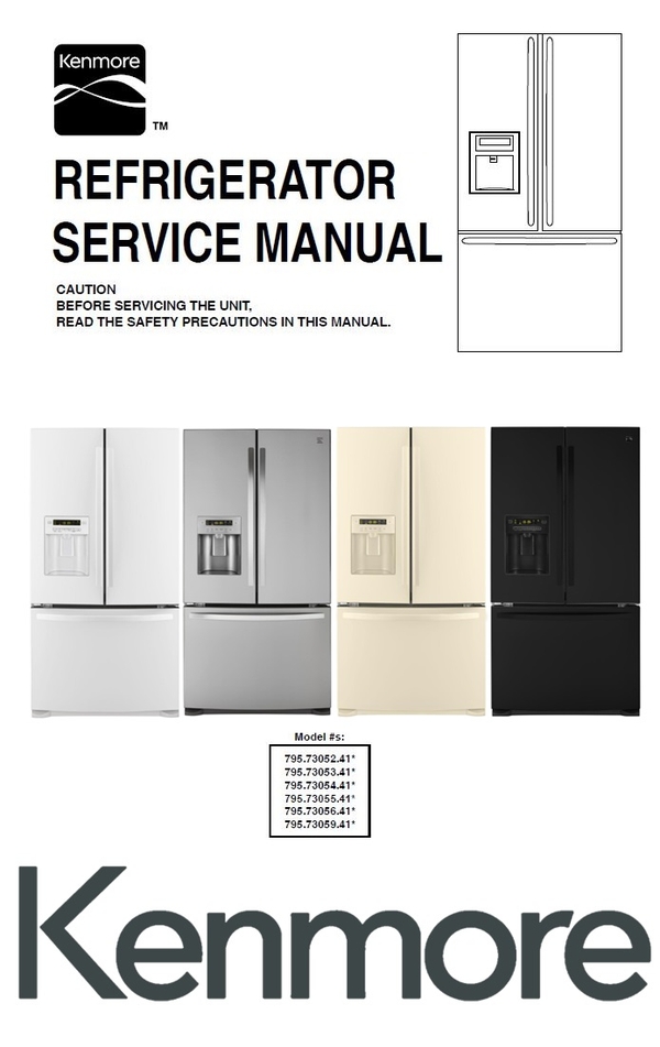 Kenmore 73052 73053 73054 73055 73056 73059 Refrigerat