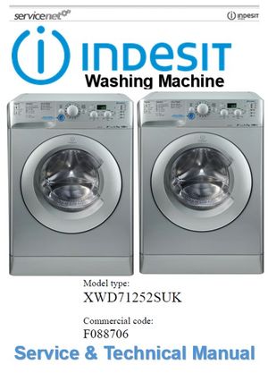 Indesit XWD 71252 S UK Washing Machine Service Manual 