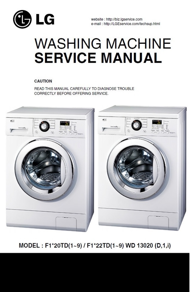LG F1220TD F1220TD5 F1220TDR Service Manual and Repair Guide