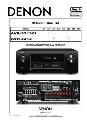 Denon AVR-3313 CI 3313 AV Receiver Service Manual 