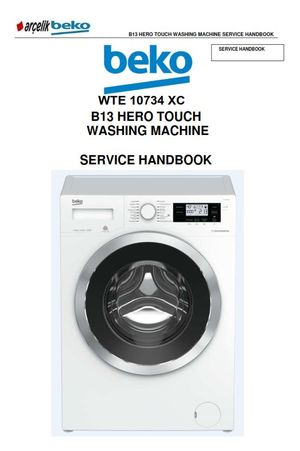 Beko WTE 10734 XC Washing Machine Service Manual