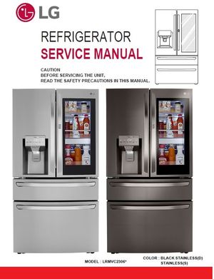 LG  LRMVC2306S LRMVC2306D Refrigerator Service Manual and Repair Guide