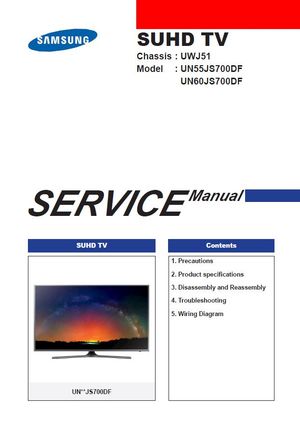 Samsung UN55JS700DF UN60JS700DF LED TV Service Manual