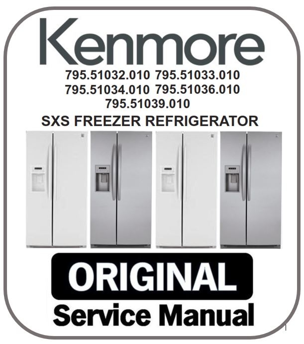 Kenmore Elite 51032 51033 51034 51036 51039 (.010 Series) Service Manual