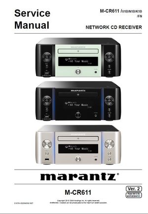 Marantz Melody Media M-CR611 MCR611 CD Receiver Service Manual