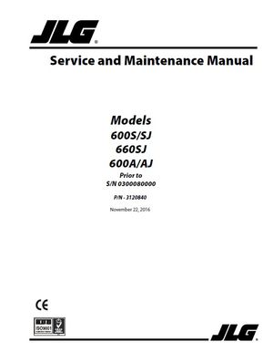 JLG 600S 600SJ 660SJ 600S 600AJ Boom lifts Service Manual